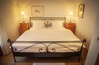 Ein Bett oder Betten in einem Zimmer der Unterkunft Villa Taugwalder I Monte Rosa