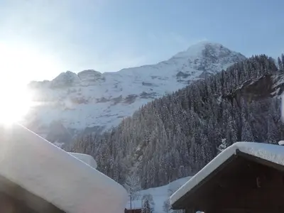 Ein allgemeiner Bergblick oder ein Berglick von der Ferienwohnung aus