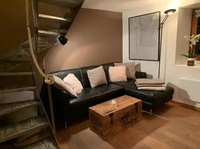 Ein Sitzbereich in der Unterkunft Villa Taugwalder I DOM I Duplex Appartement