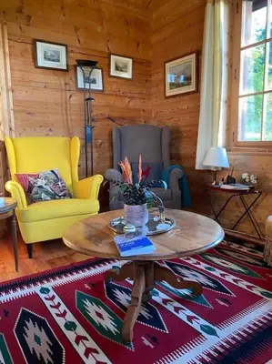 Ein Sitzbereich in der Unterkunft Chalet de La Tour Mayens de Sion 4 Vallées