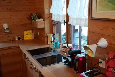 Küche/Küchenzeile in der Unterkunft Chalet de La Tour Mayens de Sion 4 Vallées