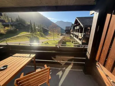 Ein allgemeiner Bergblick oder ein Berglick von der Ferienwohnung aus