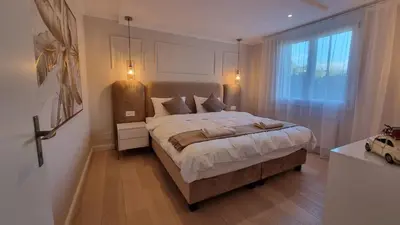 Ein Bett oder Betten in einem Zimmer der Unterkunft Chalet Lakeview