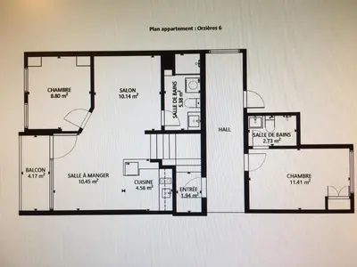 Grundriss der Unterkunft Superbe appartement rénové avec vue dégagée
