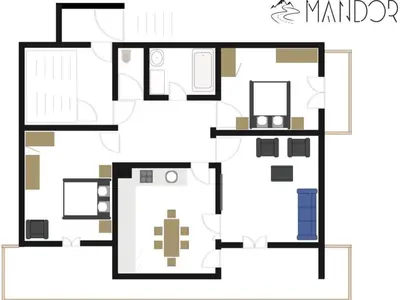 Grundriss der Unterkunft Apartment Almenrausch EG by Interhome