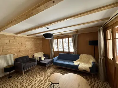 Ein Sitzbereich in der Unterkunft Apartment Almenrausch EG by Interhome