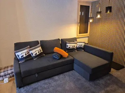 Ein Sitzbereich in der Unterkunft ABO - Boutique Apartment - Chalet Grindelwaldgletscher