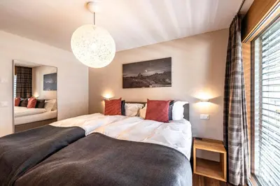 Ein Bett oder Betten in einem Zimmer der Unterkunft Chalet Petit