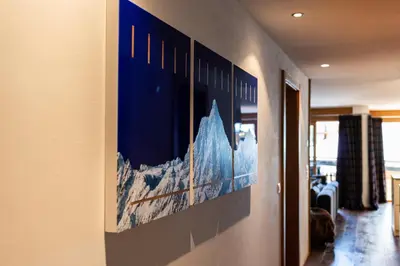 Ein Sitzbereich in der Unterkunft Chalet Petit