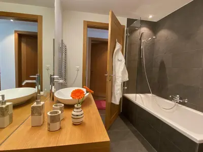 Ein Badezimmer in der Unterkunft Chalet Petit