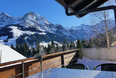 Ein allgemeiner Bergblick oder ein Berglick von der Ferienwohnung aus