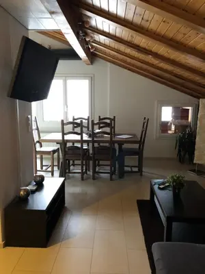 Ein Sitzbereich in der Unterkunft Haus Märzenhof