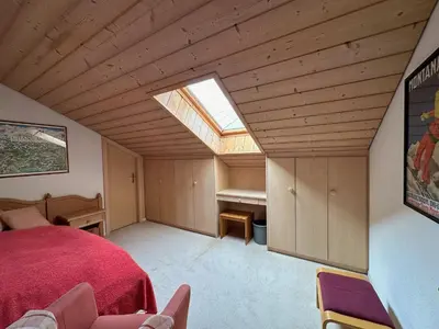 Ein Bett oder Betten in einem Zimmer der Unterkunft Family Penthouse with view of the Swiss Alps