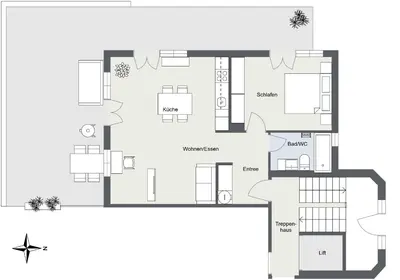 Grundriss der Unterkunft Wohnung Homely - Nähe Grindelwald Terminal