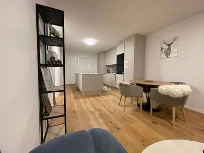 Küche/Küchenzeile in der Unterkunft Bel Appartement Centre Crans Montana, 5 min des pistes, Vue Alpine