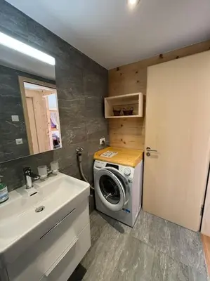 Küche/Küchenzeile in der Unterkunft Ferienwohnung Am Hang 1OG