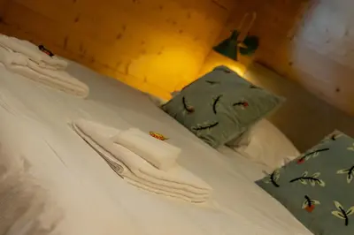 Ein Bett oder Betten in einem Zimmer der Unterkunft Chalet Onno Myriam
