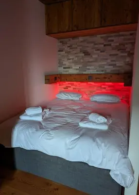 Ein Bett oder Betten in einem Zimmer der Unterkunft Studio Le Chamois - Veysonnaz