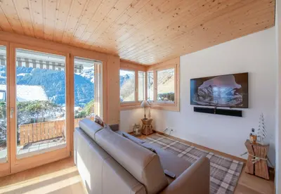 TV/Unterhaltungsangebot in der Unterkunft Chalet Sterndolde Apt 1