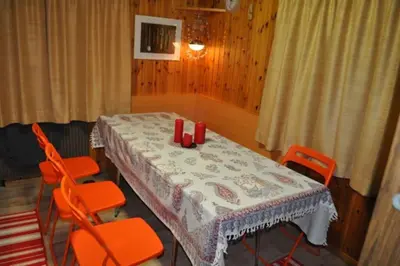 Ein Bett oder Betten in einem Zimmer der Unterkunft Chalet Julia mit Sauna