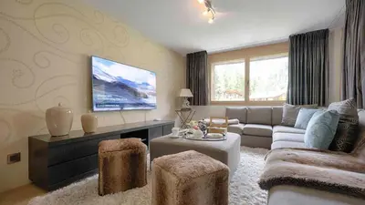 TV/Unterhaltungsangebot in der Unterkunft Chalet White Pearl in Zermatt