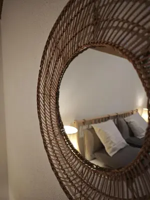 Ein Bett oder Betten in einem Zimmer der Unterkunft Bijou Lungern