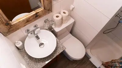 Ein Badezimmer in der Unterkunft Apartment Olsa - Cozy Studio in Kandersteg