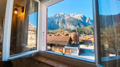 Ein allgemeiner Bergblick oder ein Berglick von der Ferienwohnung aus