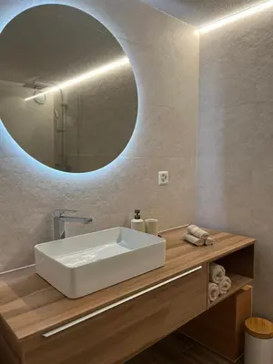 Ein Badezimmer in der Unterkunft Studio élégant rénové avec vue à Anzère