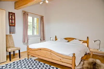 Ein Bett oder Betten in einem Zimmer der Unterkunft Delightful 4star Chalet Kiwi Apt
