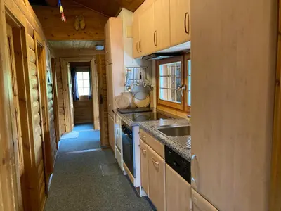 Küche/Küchenzeile in der Unterkunft Chalet Glimuschir