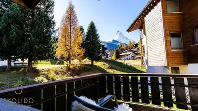 Ein allgemeiner Bergblick oder ein Berglick von der Ferienwohnung aus