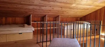 Ein Bett oder Betten in einem Zimmer der Unterkunft Stall Ferienhaus