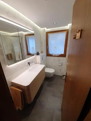 Ein Badezimmer in der Unterkunft Strahlhorn