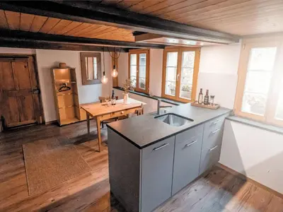 Küche/Küchenzeile in der Unterkunft Apartment Chalet Solegg by Interhome