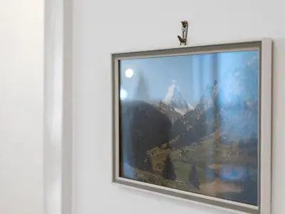 Ein allgemeiner Bergblick oder ein Berglick von der Ferienwohnung aus