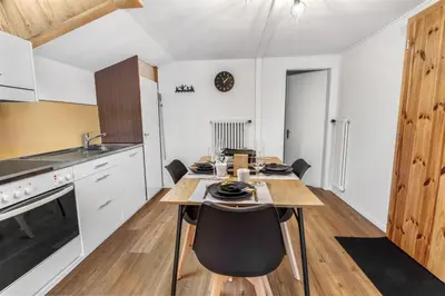 Küche/Küchenzeile in der Unterkunft Magnifique appartement central à Loèche-les-Bains