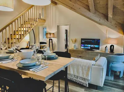 Ein Sitzbereich in der Unterkunft Hidden Retreats The Lohner
