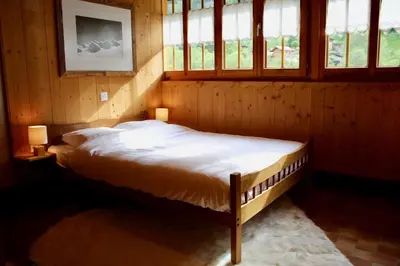 Ein Bett oder Betten in einem Zimmer der Unterkunft Gîte de Planchouet