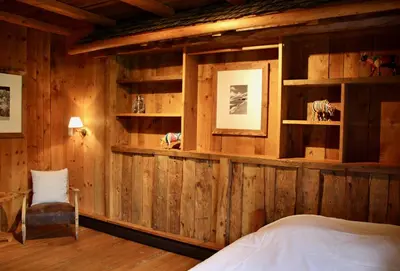 Ein Bett oder Betten in einem Zimmer der Unterkunft Gîte de Planchouet