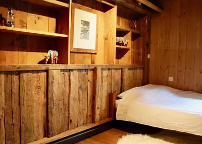 Ein Bett oder Betten in einem Zimmer der Unterkunft Gîte de Planchouet