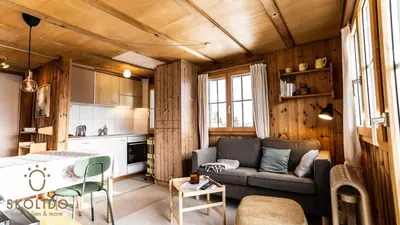 Küche/Küchenzeile in der Unterkunft Ferienhaus Golmenheim, Riederalp