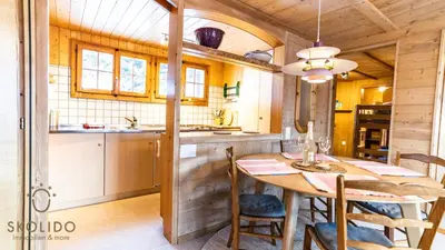 Küche/Küchenzeile in der Unterkunft Ferienhaus Golmenheim, Riederalp