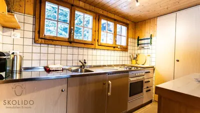 Küche/Küchenzeile in der Unterkunft Ferienhaus Golmenheim, Riederalp