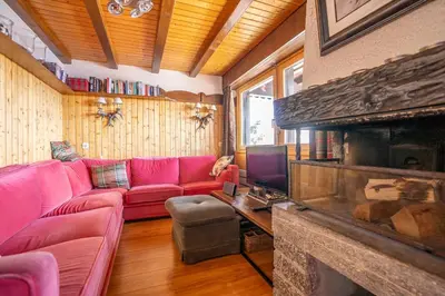 Ein Sitzbereich in der Unterkunft Chalet Rübezahl 1 OG