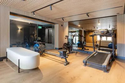 Das Fitnesscenter und/oder die Fitnesseinrichtungen in der Unterkunft Grindellodge