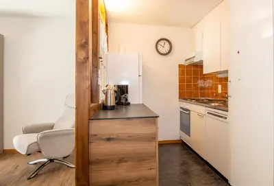 Küche/Küchenzeile in der Unterkunft Ferienwohnung am Bach