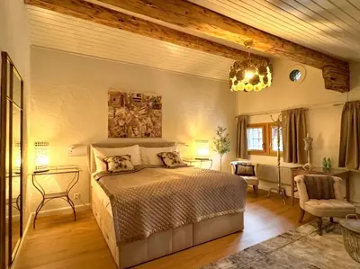 Ein Bett oder Betten in einem Zimmer der Unterkunft Chalet-Simmi