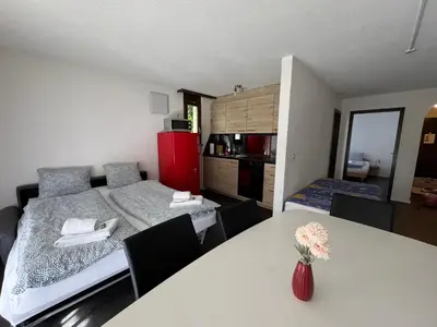 Küche/Küchenzeile in der Unterkunft 3 Minuten vom Bahnhof-Apartment