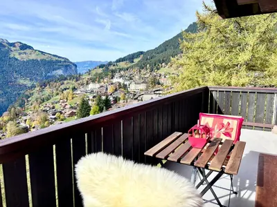 Ein allgemeiner Bergblick oder ein Berglick von der Ferienwohnung aus